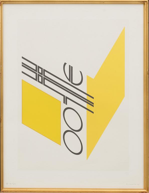OLE SCHWALBE, three signed, dated -77 and numbered silkscreen.