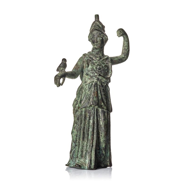 A Greco-Roman bronze figure of Pallas Athena presumably 1st/2nd century A.D.