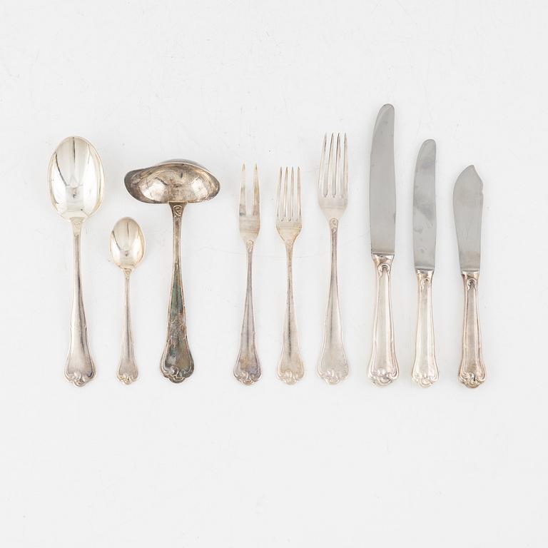 A Swedish Silver Cutlery, model 'Symfoni', mark of Mema, Lidköping, some 1960 (78 pieces).