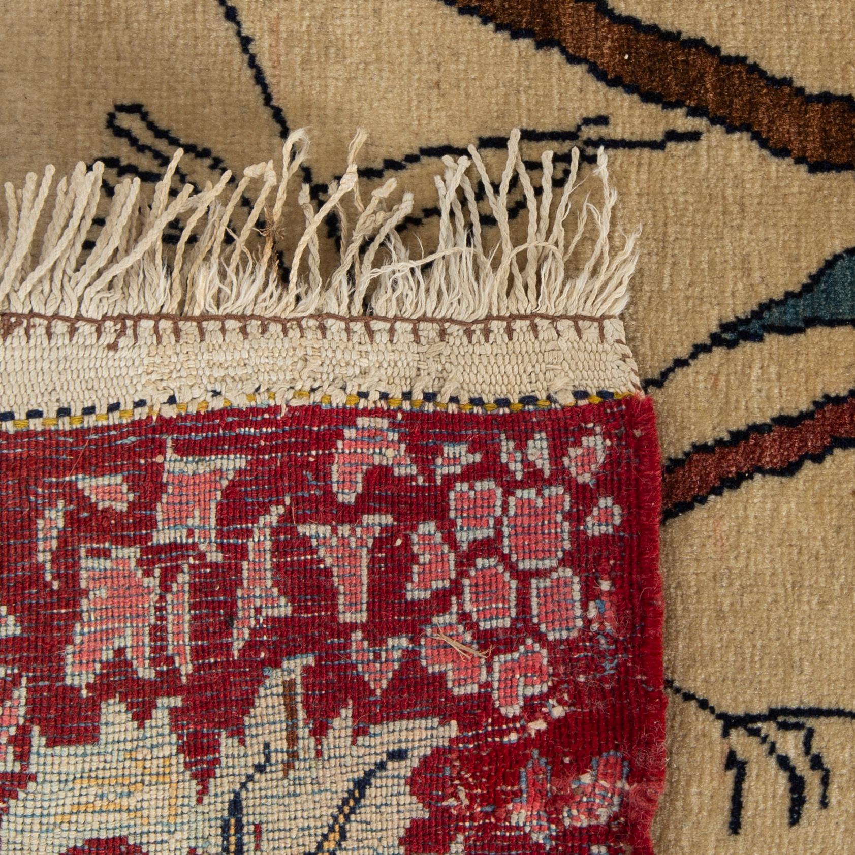 A semiantique Tabriz carpet ca 210 x 133 cm.