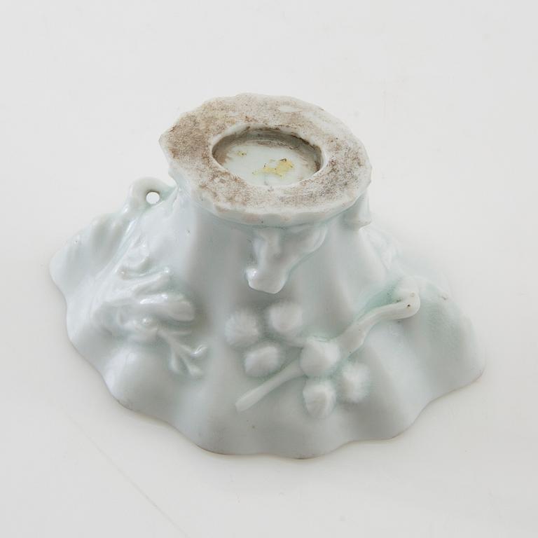 Wine tasting bowl porcelain, blanc-de-chine, China, 19th century.