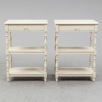 A pair of bedside late 20th century bedside tables.