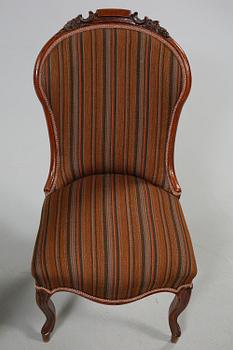 FÅTÖLJER, ett par, nyrokoko, 1800-talets andra hälft.
