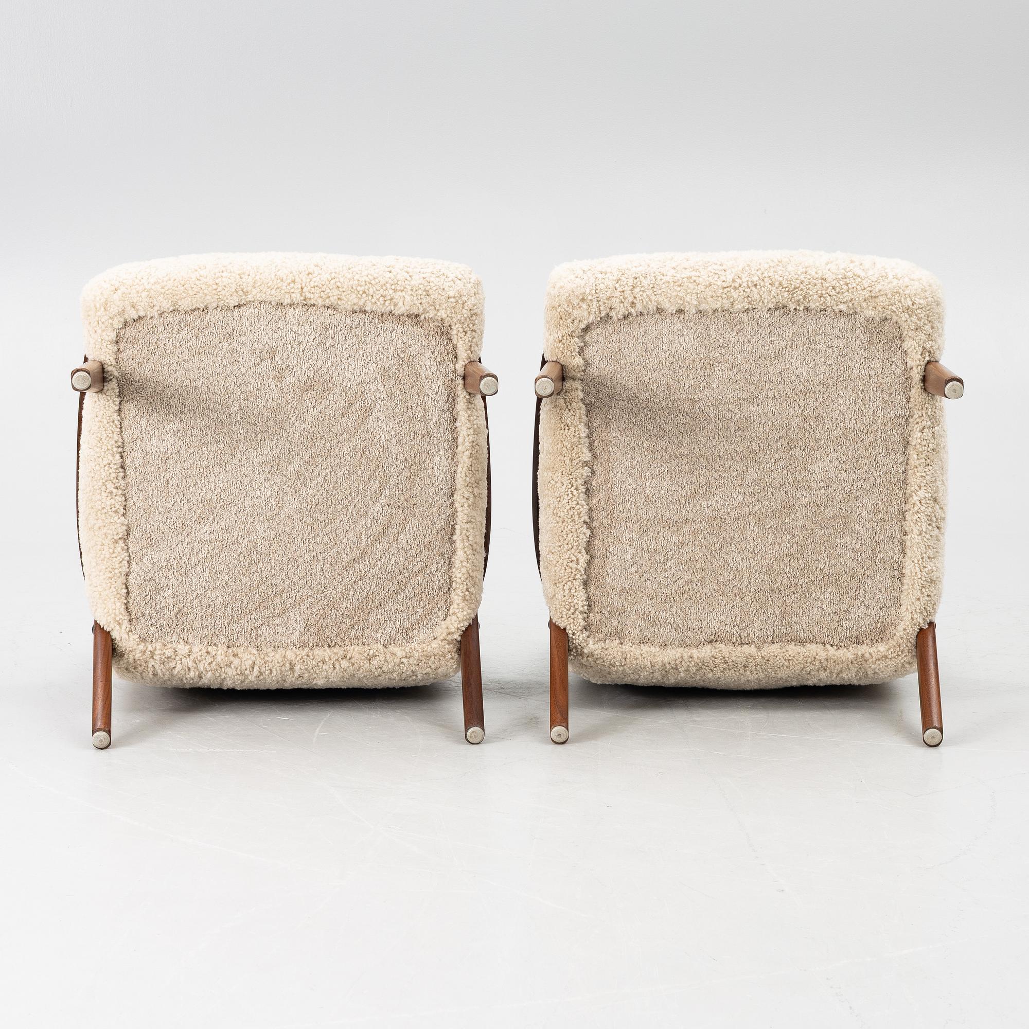 A pair of armchairs, second half of the 20th century.