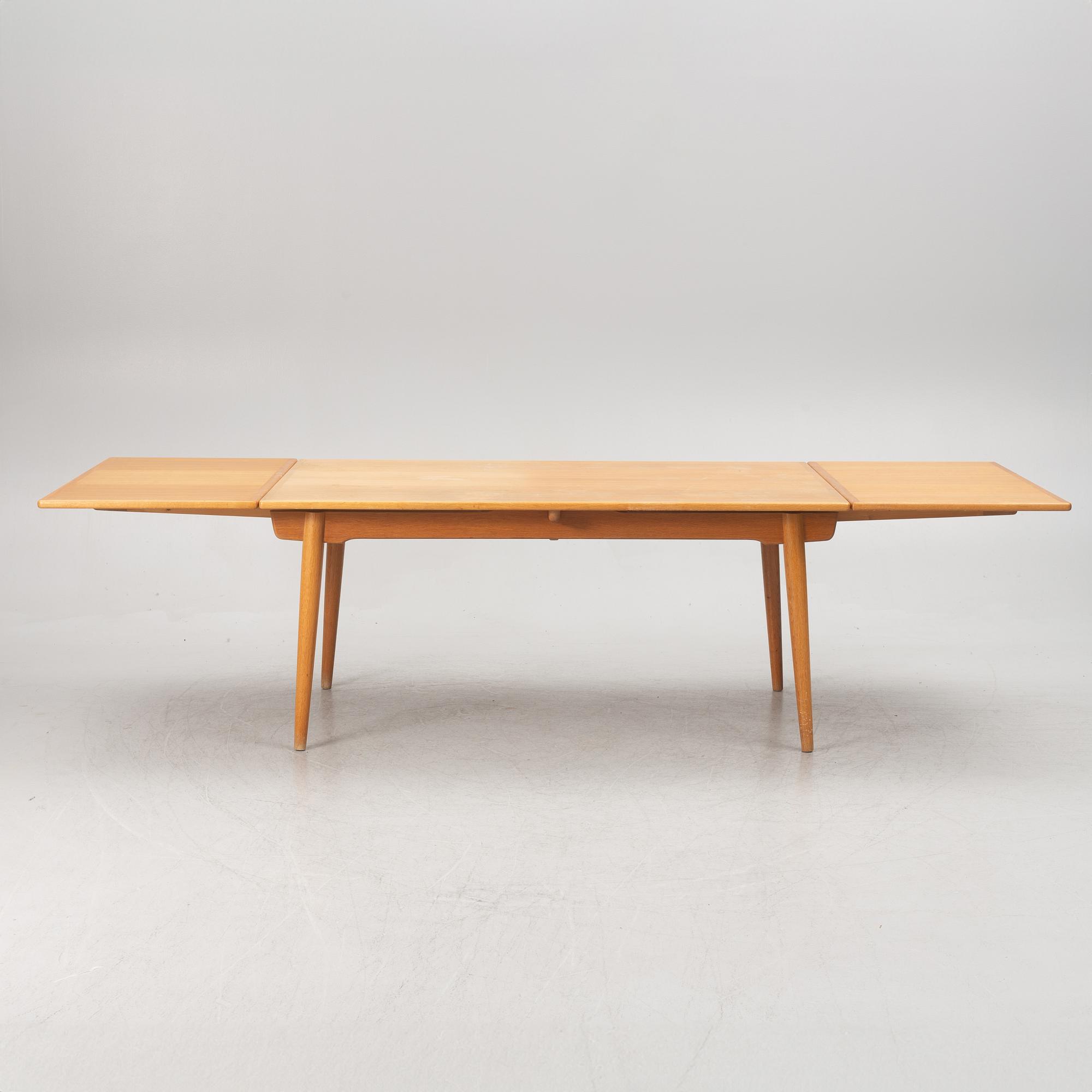 Hans J. Wegner, a model "AT-312", dining table, Anders Tuck, Denmark, 1960's.