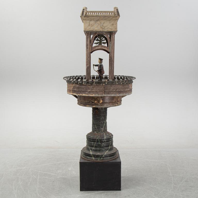 Trädgårdsfontän, plåt, 1800-talets senare del.
