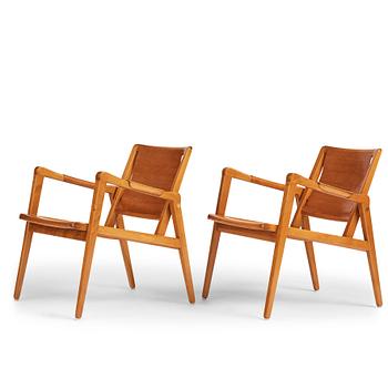 379. Axel Larsson, a pair of armchairs, model "244", for Svenska Möbelfabrikerna Bodafors, Sweden 1940-50's.