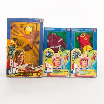 BIG JIM, 13 stycken adventure sets i förpackning, Mattel, 1980-tal.