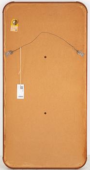 A teak veneered mirror.