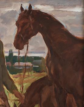 Lotte Laserstein, Ung kvinna med hästar (Öland).