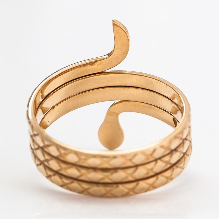 A 14K gold ring "Snake". Kalevala Koru, Helsinki 2003.