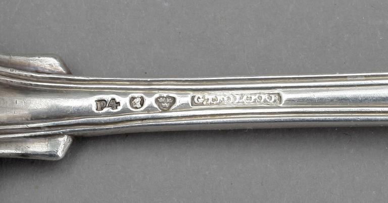 SKEDAR, 21 st, silver, bl a E. Forrsman, 1875, tot vikt 628 gram.