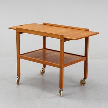A teak veneered drink's trolley, Erik Gustafssons Möbelfabrik, Brittatorp, 1950's/1960's.