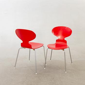 Arne Jacobsen, a set of four Myran chairs for Fritz Hansen later part of the 20th century.