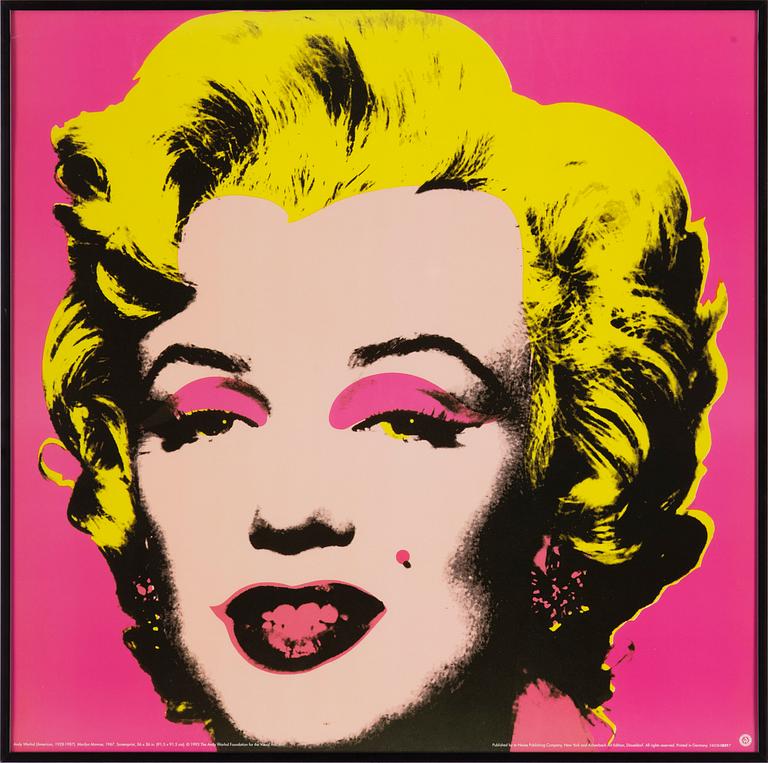 ANDY WARHOL, offset/after, poster, "Marilyn Monroe", 1993.