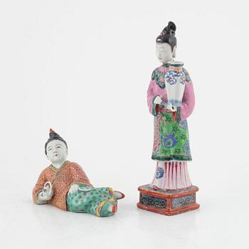 Two porcelain figurines, China, first half of the 20th century.