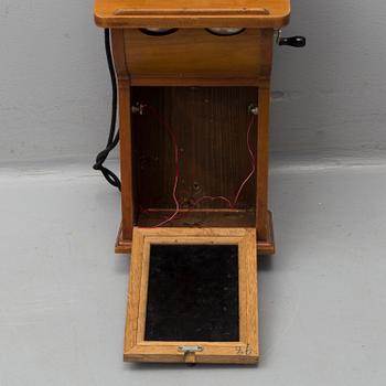 An early wall mounted telephone, L.M. Ericsson, Stockholm, early 20th century.