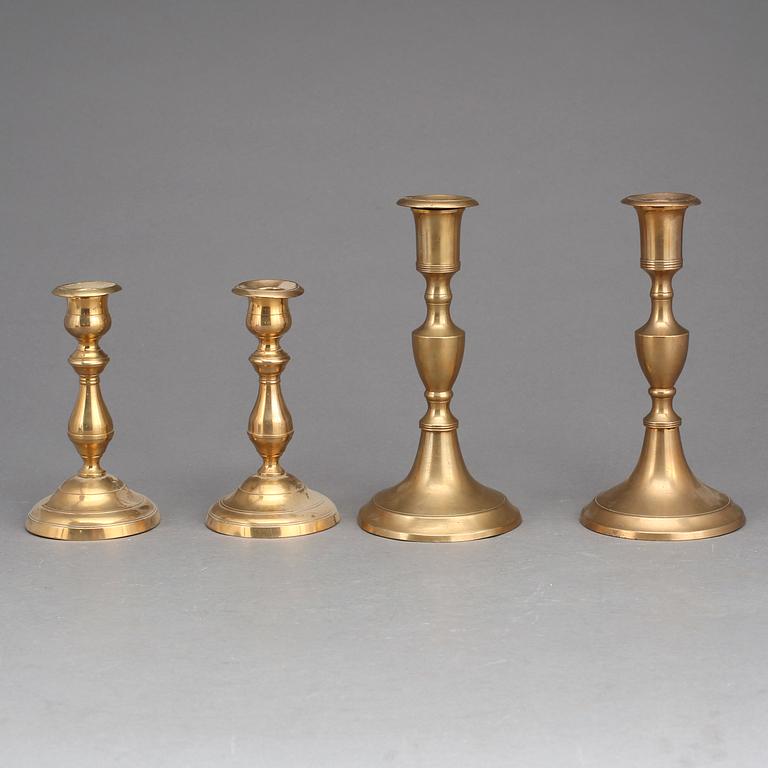 LJUSSTAKAR, 4 st (2+2), Skultuna Bruk, 1800-talets andra hälft.