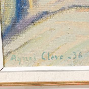 AGNES CLEVE, olja på duk lagd på pannå, signerad och daterad -36.