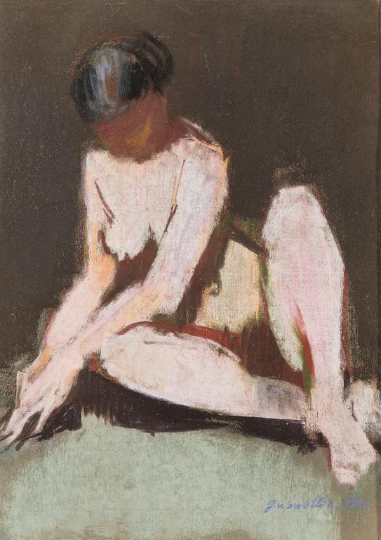 pastel, signed and dated 1976.