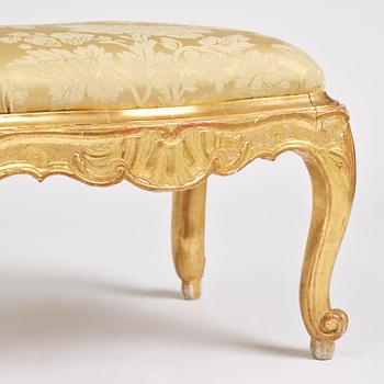 Taburetter, fyra stycken, Stockholmsarbeten, 1760-tal, Rokoko.