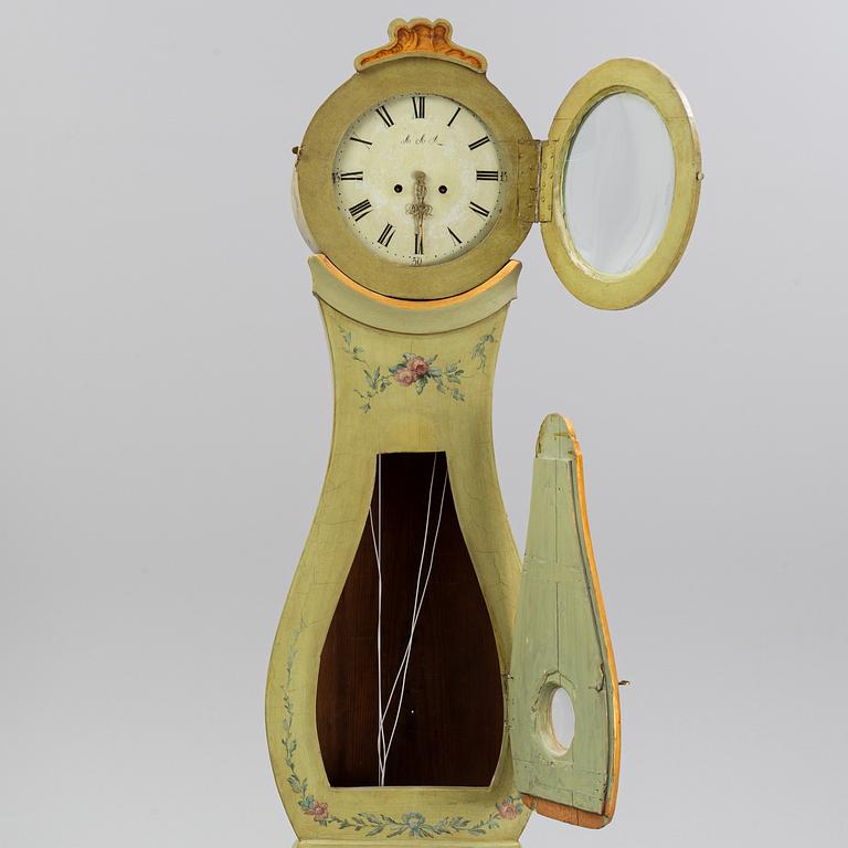 A Swedish longcase clock, first half of the 19th century.
