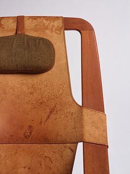 Arne Tideman Ruud, a teak and natural brown leather 'Holmenkollen' chair, AS Inventar/ Norcraft, Gjövik Norway, 1950s-1960s.