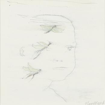 Hans Wigert, drawing, study for etching.