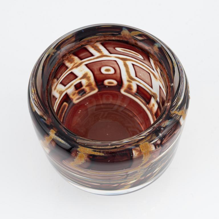 Vicke Lindstrand, a unique glass bowl, Kosta.