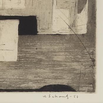 Philip von Schantz, etching. Signed and dated -58. Numbered 7/20.