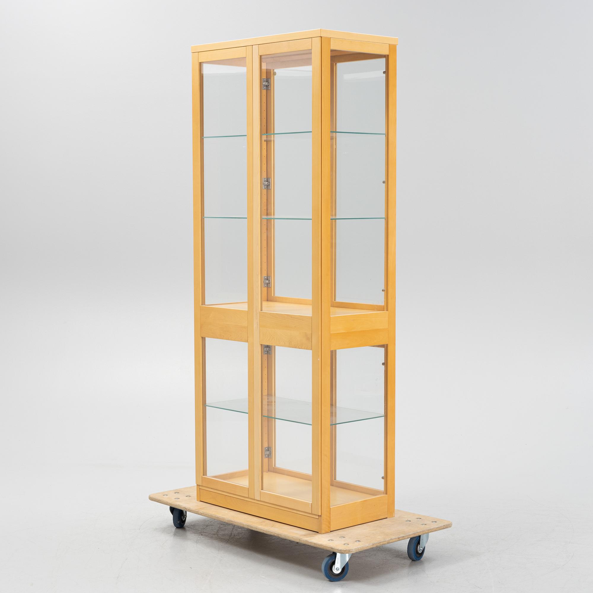 Karin Mobring & Thomas Jelinek, a 'Stockholm' glass and birch cabinet, IKEA, late 20th Century.