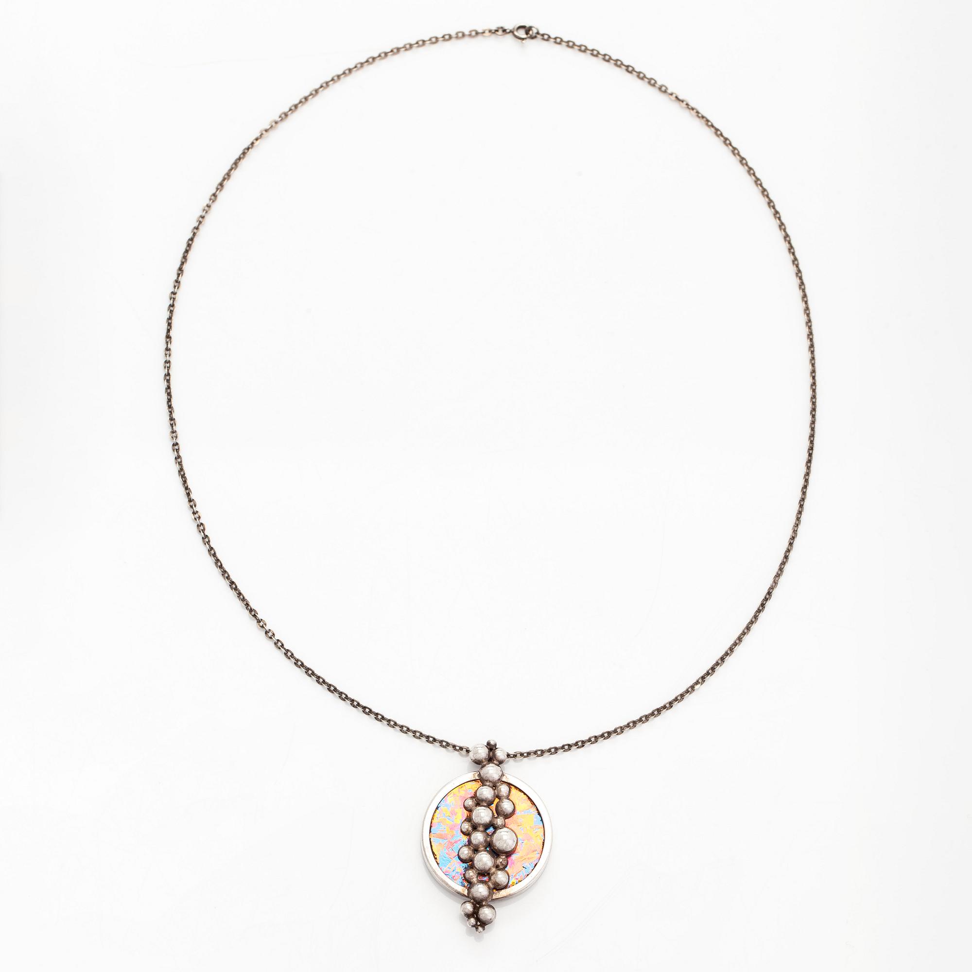 Nanny Still, necklace, titanium, silver, Kultakeskus 1970s.