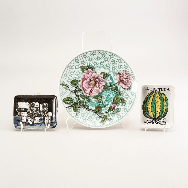 Piero Fornasetti, barrel, 3 pcs, Italy.