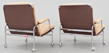 FÅTÖLJER, ett par, "Karin" Bruno Mathsson, Dux, 1900-tal.