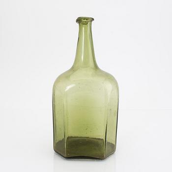 Flaska Skånska glasbruket 1700-tal.