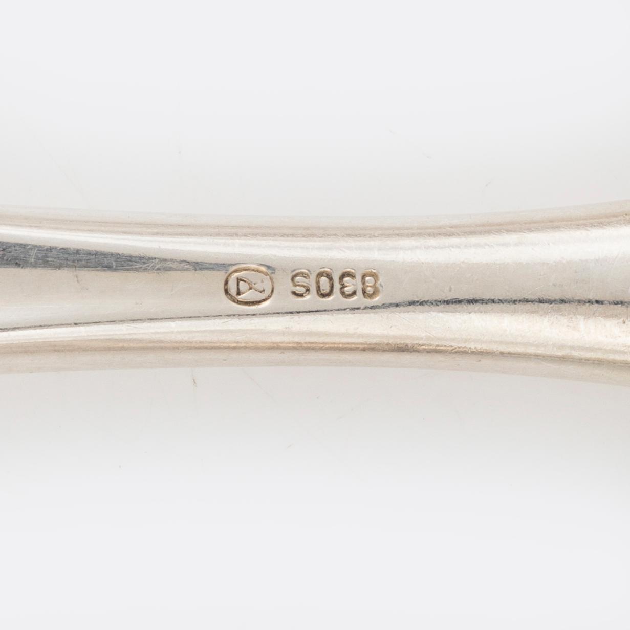 Bestickservis, 69 delar, silver, Norge, 1900-talets andra hälft.