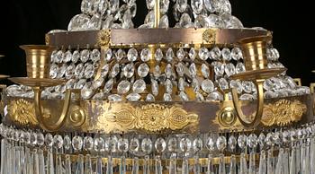 LJUSKRONA, Empirstil, tidigt 1900-tal. Höjd ca 96 cm.