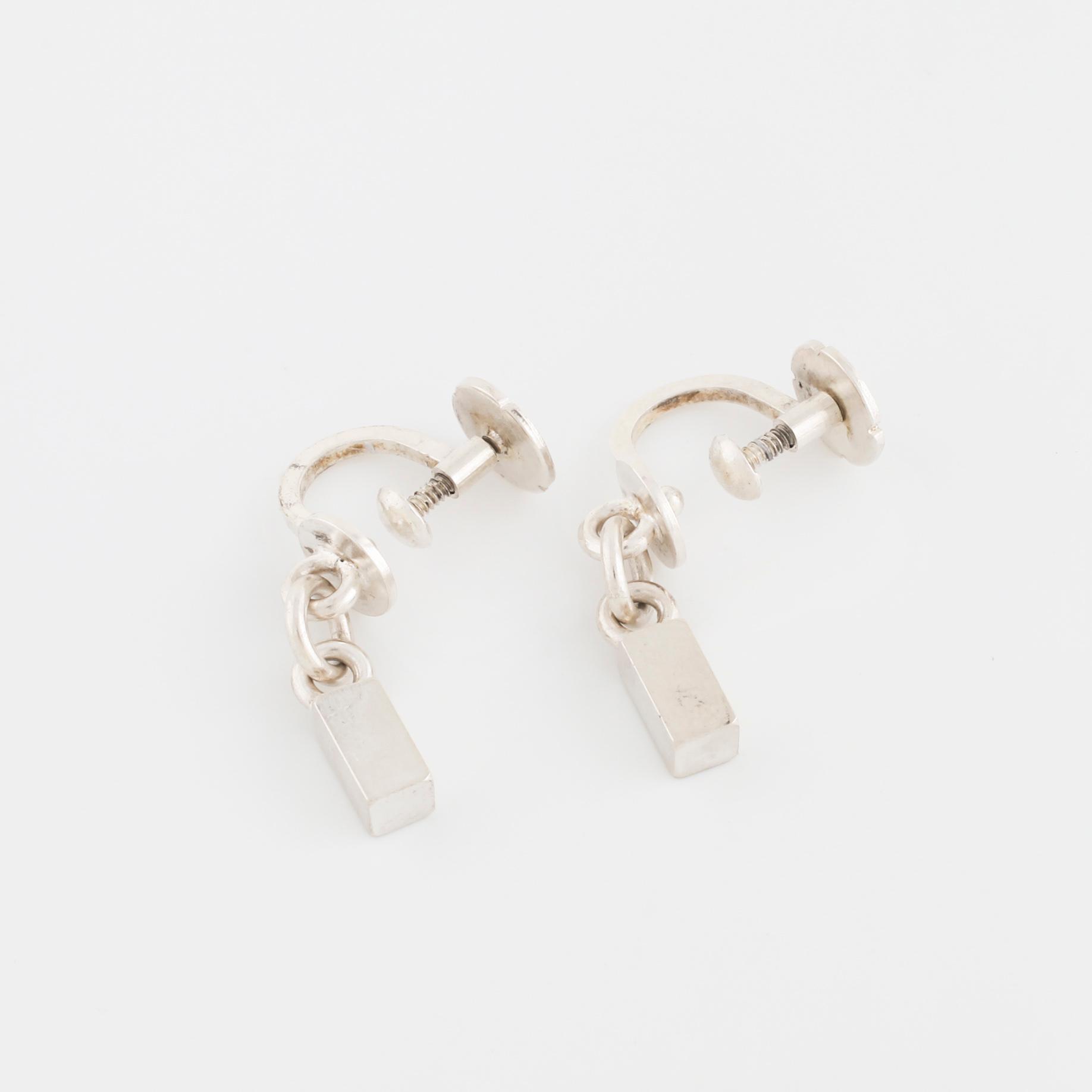 WIWEN NILSSON, Lund, 1959, a pair of earrings.