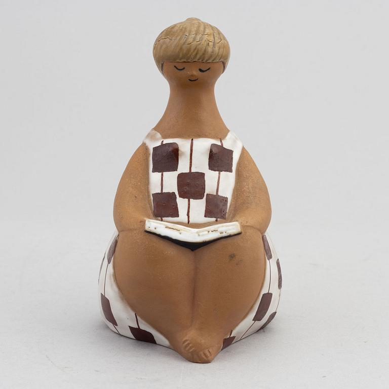 Lisa Larson, figurin, stengods, "Charlotta" ur serien "ABC-flickorna", Gustavsberg.