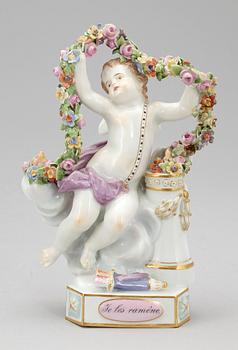 FIGURIN, porslin, Meissen, omkring år 1900.