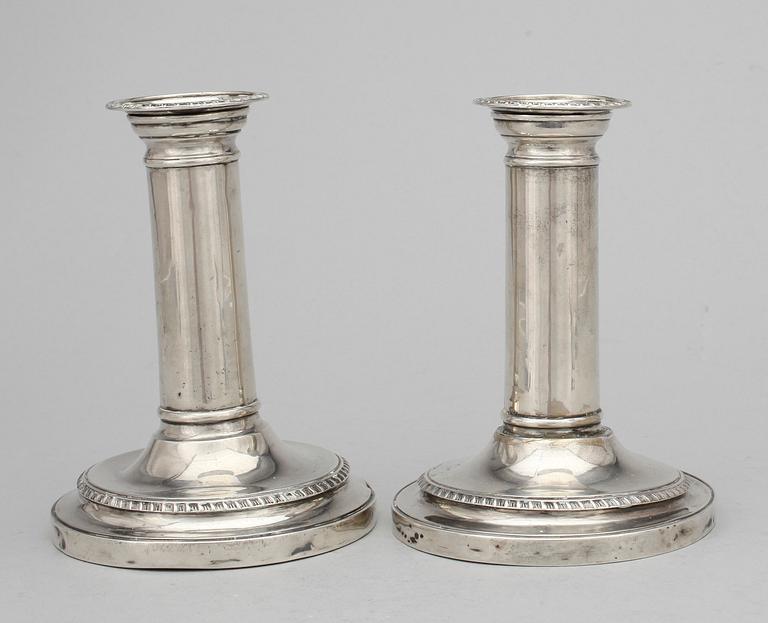 LJUSSTAKAR, ett par, silver, London 1895. Tot ca 440 gram.