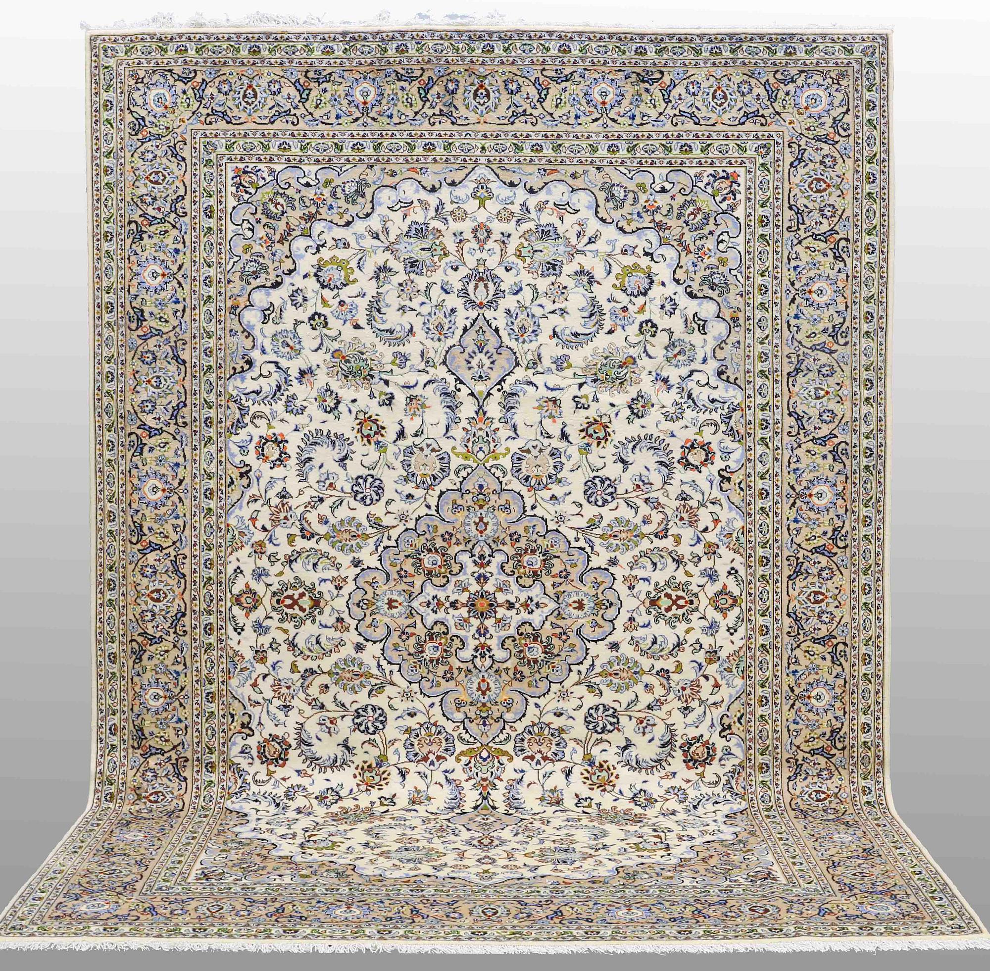 Carpet, Keshan, approx. 350 x 244 cm.