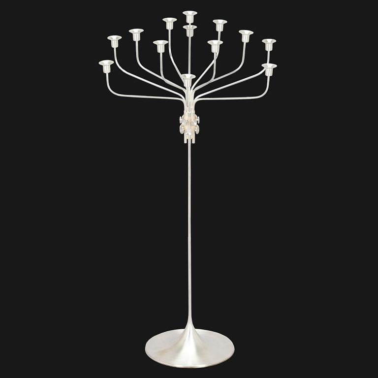 Tapio Wirkkala, a thirteen-candle silver candelabrum, model TW 412, Kultakeskus, Hämeenlinna Finland 2008.