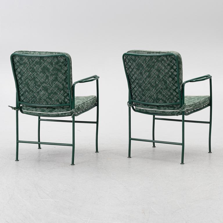 Josef Frank, a pair of model 591 steel tube armchairs, Firma Svenskt Tenn, Sweden.