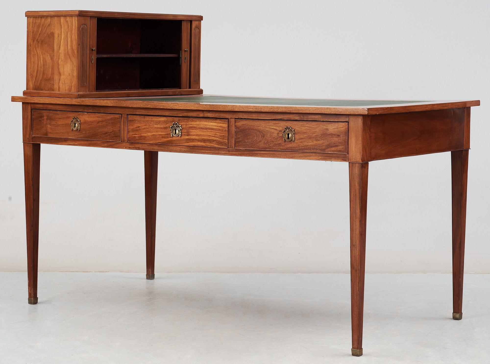 A late Gustavian late 18th century writing table.
