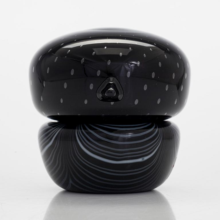 Matti Klenell, glasfågel "Harakka Baby", signerad M. Klenell Iittala.