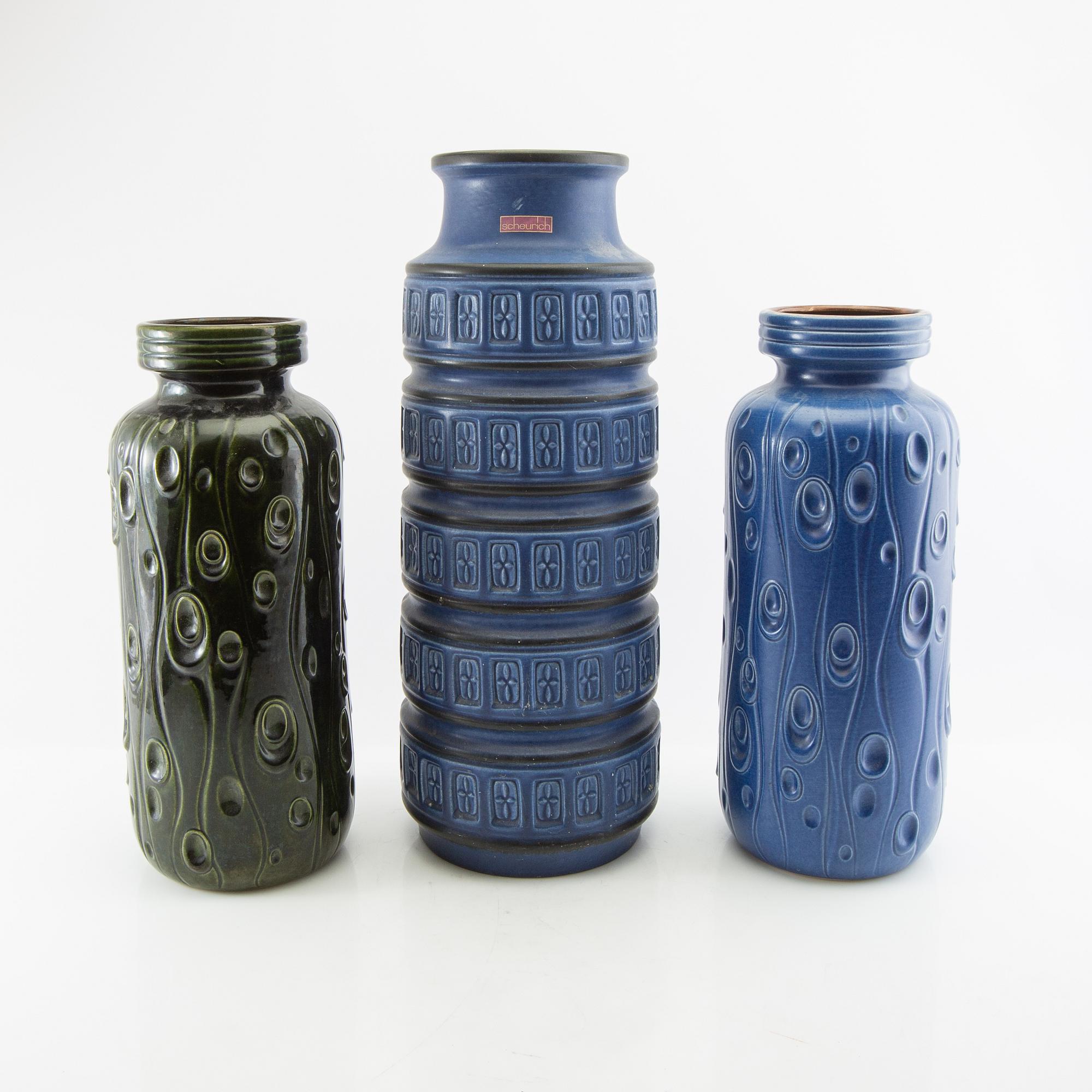 Floor vases 3 pcs Germany 1950s/60s.