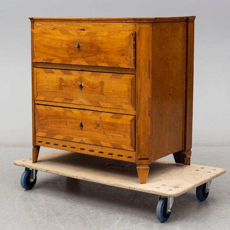 A second half of the 19th century Gustavian style chest of drawers.