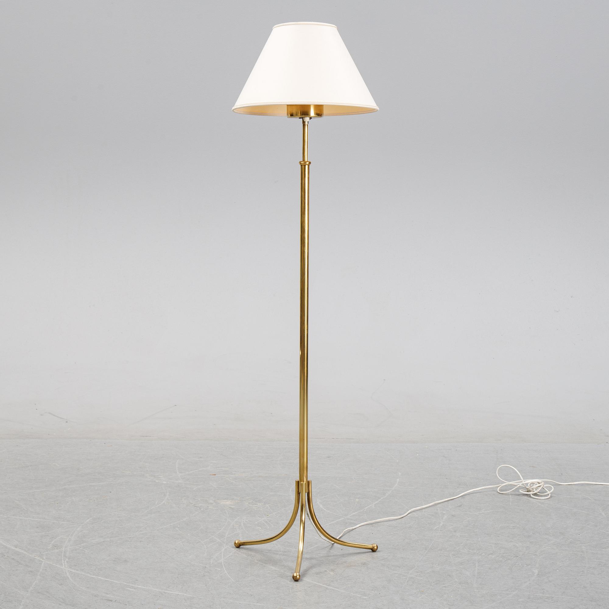 Josef Frank, a model 2326 brass floor light, Firma Svenskt Tenn.