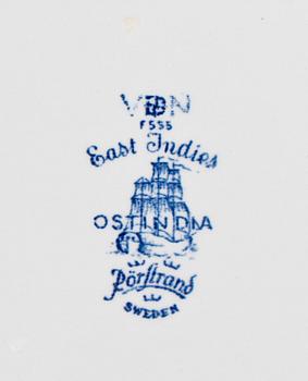 PARTI SERVISDELAR, 41 st, flintgods, "Ostindia", Rörstrand.